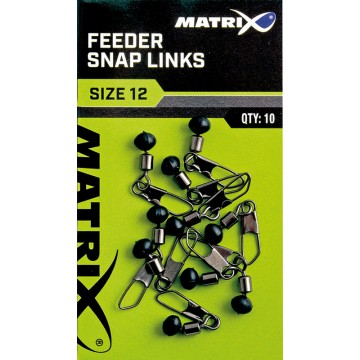 Matrix X-Strong Feeder Bead Snap Links 12 size